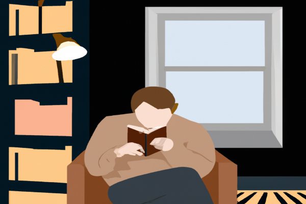 An illustration of a reader enjoying Beautiful World Where Are You by Sally Rooney in a cosy interior