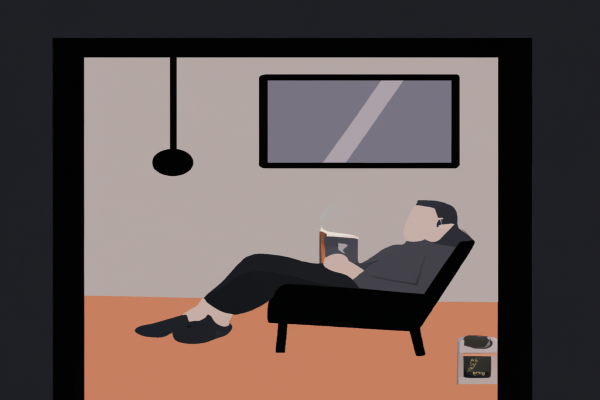 An illustration of a reader enjoying Before We Were Yours by Lisa Wingate in a cosy interior