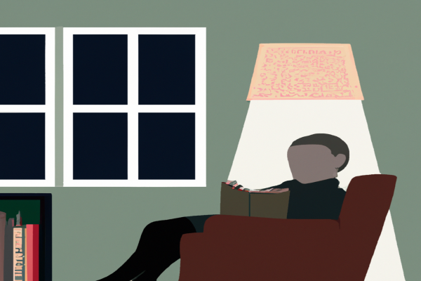 An illustration of a reader enjoying Before We Were Yours by Lisa Wingate in a cosy interior