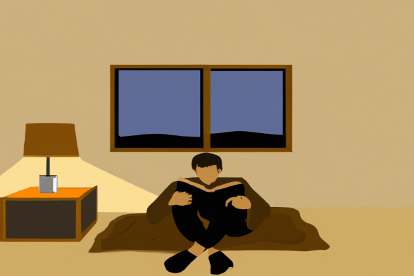 An illustration of a reader enjoying Business Adventures by John Brooks in a cosy interior