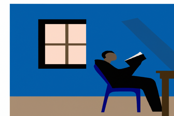 An illustration of a reader enjoying Lead to Succeed and You Won't Manage to Fail by Corey W. Grant in a cosy interior