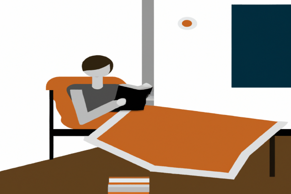 An illustration of a reader enjoying Rebecca by Daphne du Maurier in a cosy interior