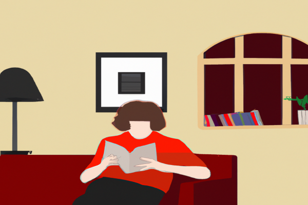 An illustration of a reader enjoying The Demon-Haunted World by Carl Sagan in a cosy interior