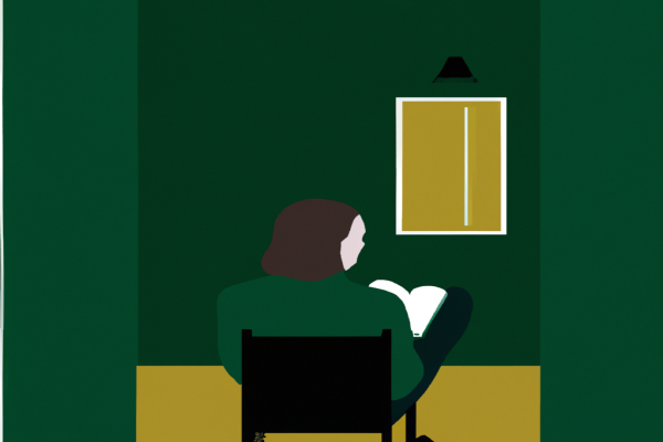 An illustration of a reader enjoying The Gene by Siddhartha Mukherjee in a cosy interior