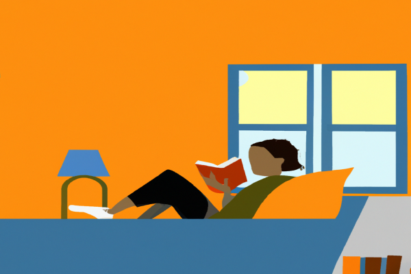 An illustration of a reader enjoying The Memory Keeper's Daughter by Kim Edwards in a cosy interior