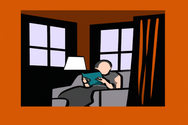 An illustration of a reader enjoying The Productivity Project by Chris Bailey in a cosy interior