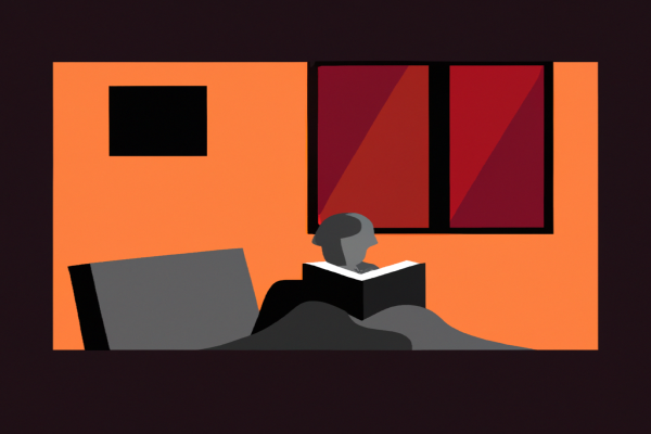 An illustration of a reader enjoying The Truth-Seeker’s Handbook by Gleb Tsipursky in a cosy interior