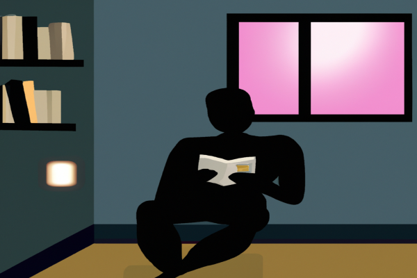 An illustration of a reader enjoying We Need to Talk About Kevin by Lionel Shriver in a cosy interior