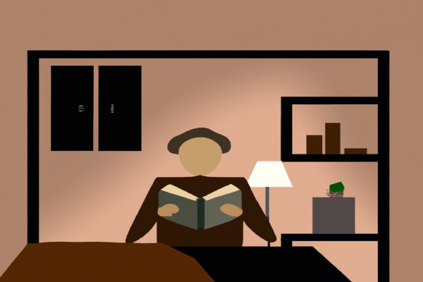 An illustration of a reader enjoying Your Leadership Edge by Ravinder Tulsiani in a cosy interior