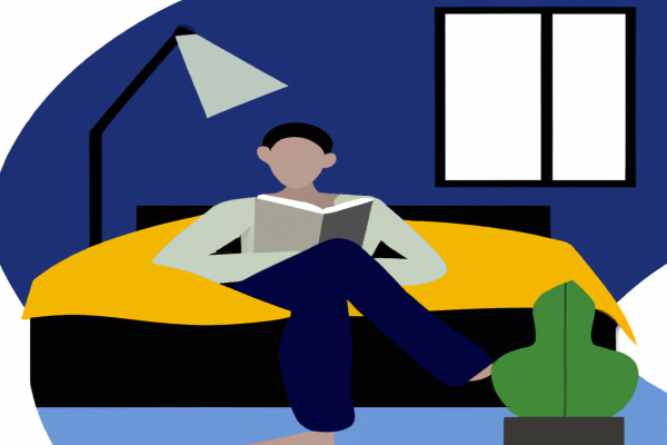 An illustration of a reader enjoying Unparalleled by D.S. Smith in a cosy interior