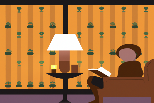 An illustration of a reader enjoying All Marketers Are Liars by Seth Godin in a cosy interior