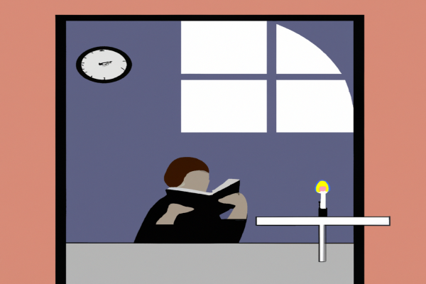 An illustration of a reader enjoying American Psycho by Bret Easton Ellis in a cosy interior