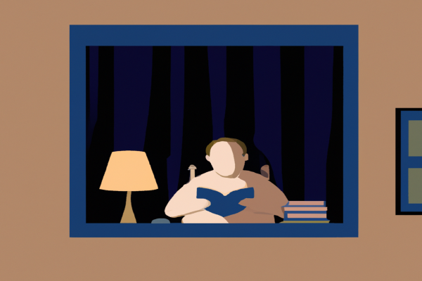 An illustration of a reader enjoying Blink by Malcolm Gladwell in a cosy interior