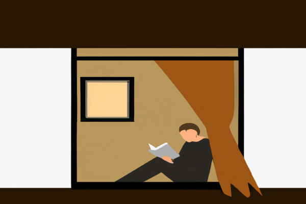 An illustration of a reader enjoying Bold by Peter H. Diamandis in a cosy interior