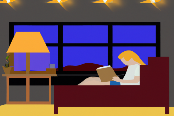 An illustration of a reader enjoying Can't Hurt Me by David Goggins in a cosy interior