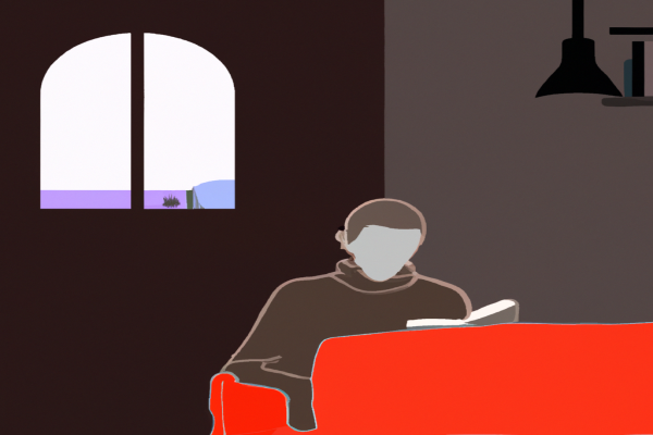 An illustration of a reader enjoying Free by Chris Anderson in a cosy interior