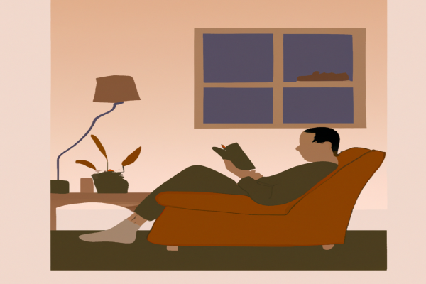 An illustration of a reader enjoying Girl, Wash Your Face by Rachel Hollis in a cosy interior