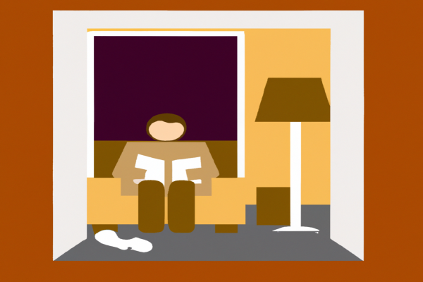 An illustration of a reader enjoying How To Stop Time by Matt Haig in a cosy interior