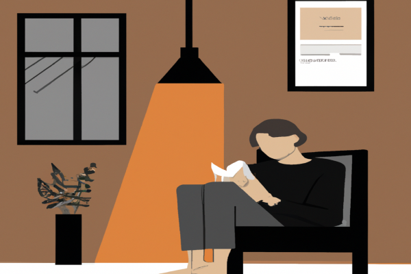 An illustration of a reader enjoying It Ends With Us by Colleen Hoover in a cosy interior