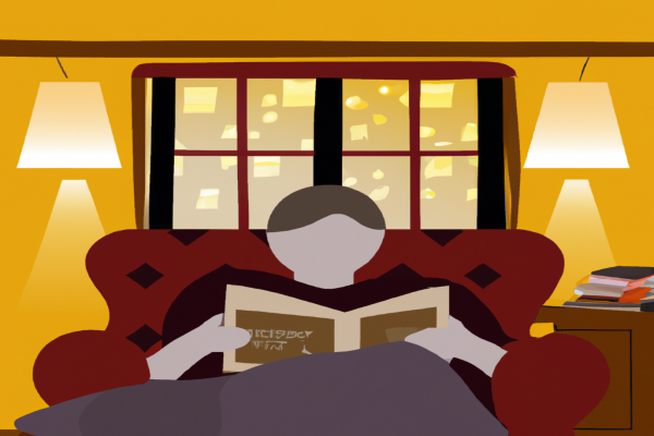 An illustration of a reader enjoying Leaders Open Doors by Bill Treasurer in a cosy interior