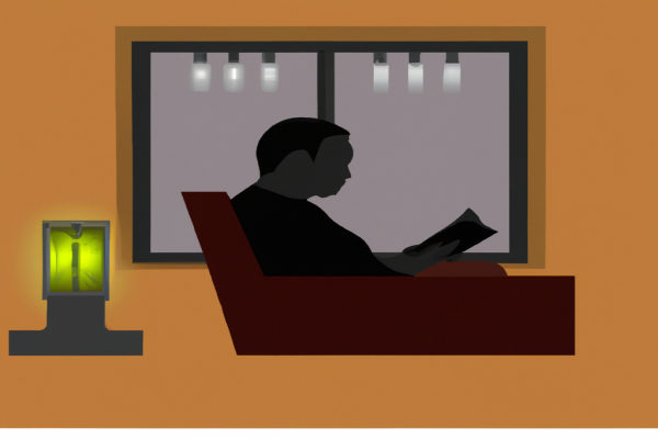 An illustration of a reader enjoying Liar's Poker by Michael Lewis in a cosy interior