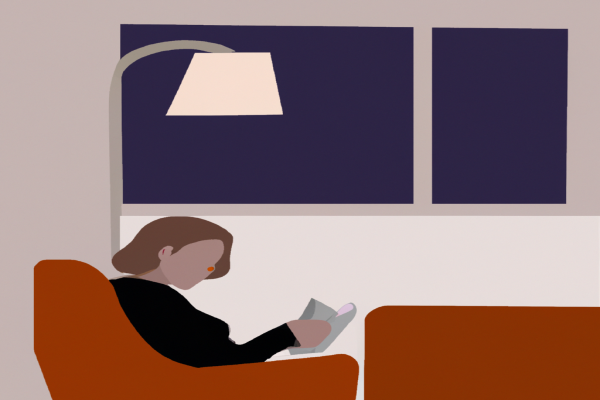 An illustration of a reader enjoying Primitive Business Tools For Success by Daryl Urbanski in a cosy interior