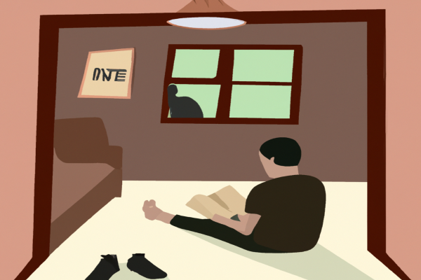 An illustration of a reader enjoying The $100 Startup by Chris Guillebeau in a cosy interior