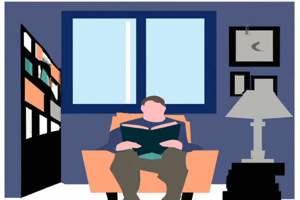 An illustration of a reader enjoying The Emperor of All Maladies by Siddhartha Mukherjee in a cosy interior