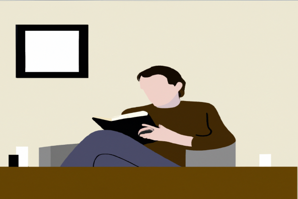 An illustration of a reader enjoying The Poisonwood Bible by Barbara Kingsolver in a cosy interior