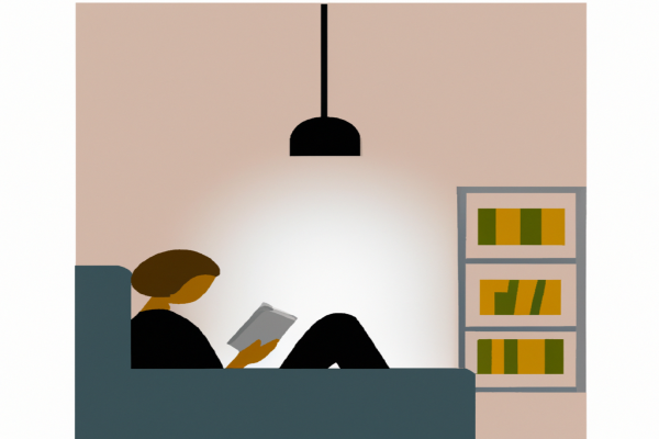 An illustration of a reader enjoying The Power of Full Engagement by Jim Loehr in a cosy interior