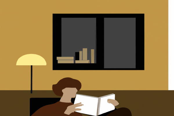 An illustration of a reader enjoying The Prince of Tides by Pat Conroy in a cosy interior