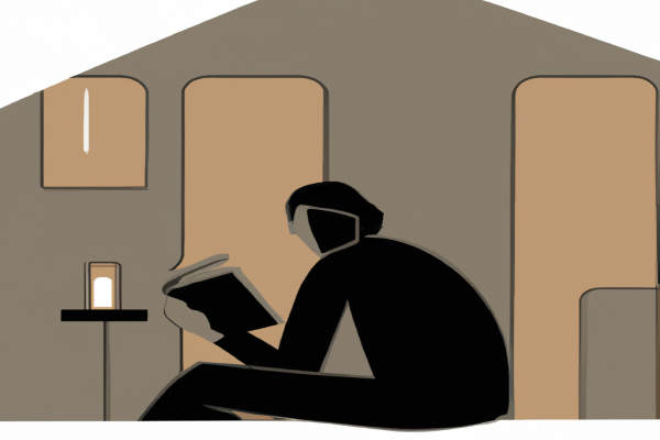 An illustration of a reader enjoying The Righteous Mind by Jonathan Haidt in a cosy interior