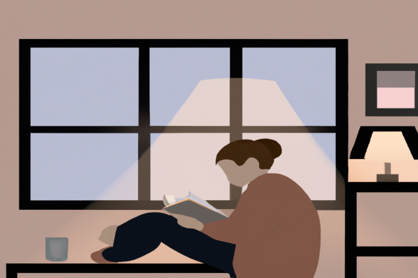 An illustration of a reader enjoying The Ten-Day MBA by Steven Silbiger in a cosy interior