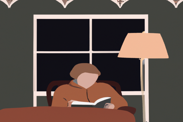 An illustration of a reader enjoying The Trillion Dollar Meltdown by Charles R. Morris in a cosy interior