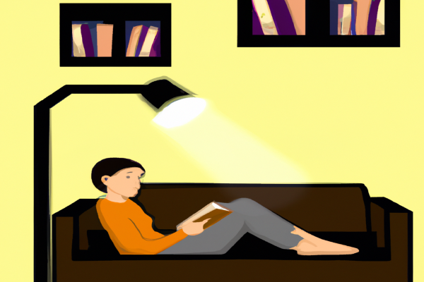 An illustration of a reader enjoying To Kill a Mockingbird by Harper Lee in a cosy interior
