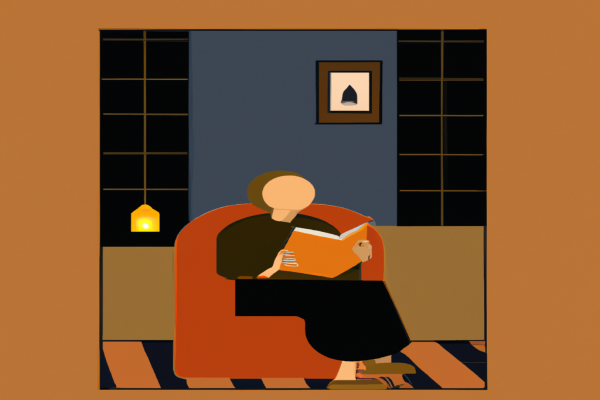 An illustration of a reader enjoying Why We Buy by Paco Underhill in a cosy interior