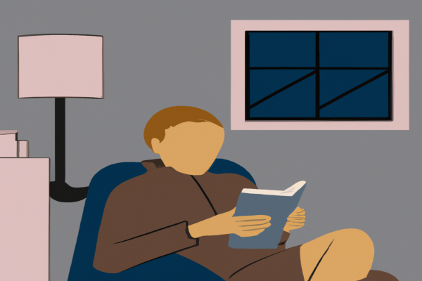 An illustration of a reader enjoying Zig Ziglar's Secrets of Closing the Sale by Zig Ziglar in a cosy interior