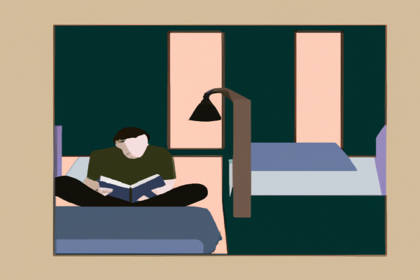 An illustration of a reader enjoying No Filter by Sarah Frier in a cosy interior