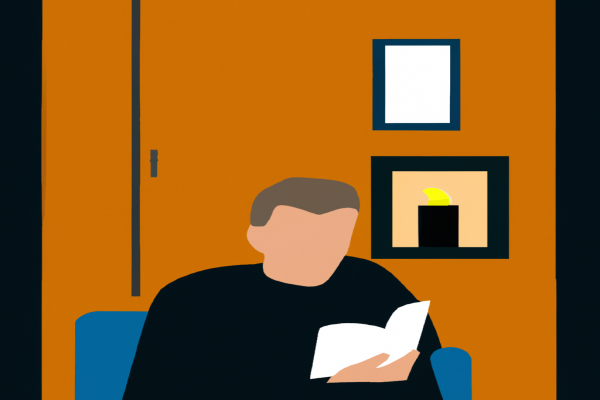 An illustration of a reader enjoying A Time to Kill by John Grisham in a cosy interior