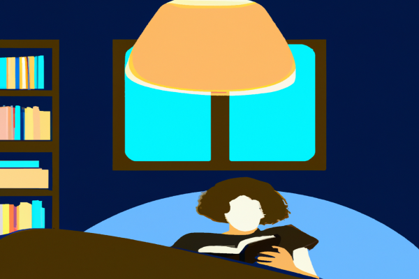 An illustration of a reader enjoying Don't Let's Go to the Dogs Tonight by Alexandra Fuller in a cosy interior