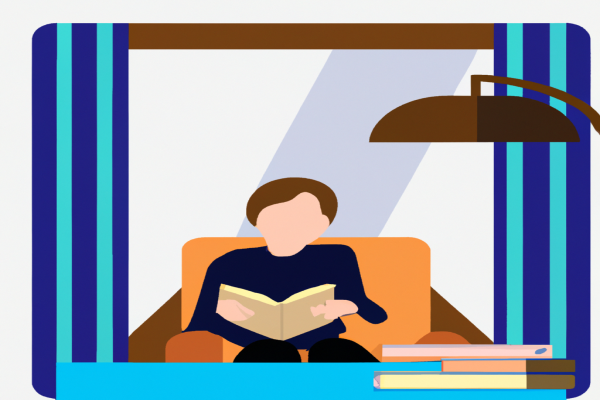 An illustration of a reader enjoying The Color of Water by James McBride in a cosy interior